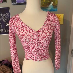 floral button up top